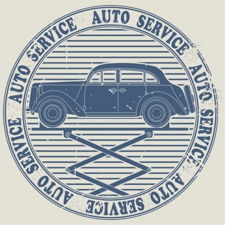 The vector image of Auto service stampのイラスト素材