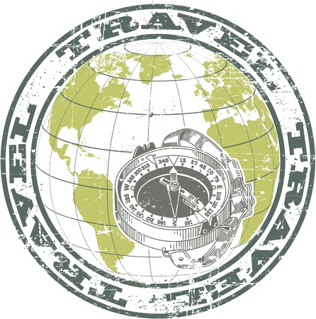 The image compass stampのイラスト素材