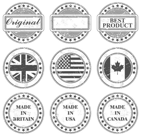 The image Grunge stamps designのイラスト素材