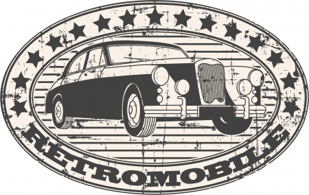 The image of Retro mobile stampのイラスト素材