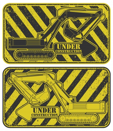 The vector image Under construction stampのイラスト素材