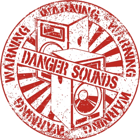 The vector image of Danger sounds stampのイラスト素材