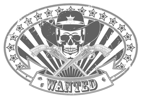 The vector image of Wanted stampのイラスト素材