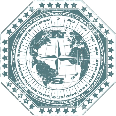 The vector image Travel stampのイラスト素材