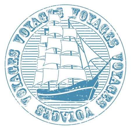 The vector image Voyages stampのイラスト素材