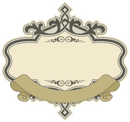 The vector image Framework with a pattern in style the Vintageのイラスト素材