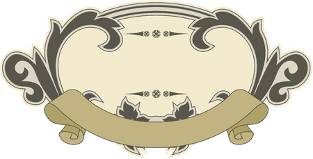 The vector image Framework with a pattern in style the Vintageのイラスト素材