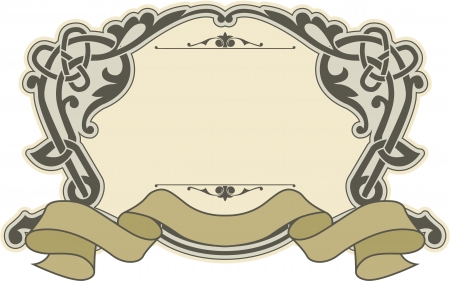 The vector image Framework with a pattern in style the Vintageのイラスト素材