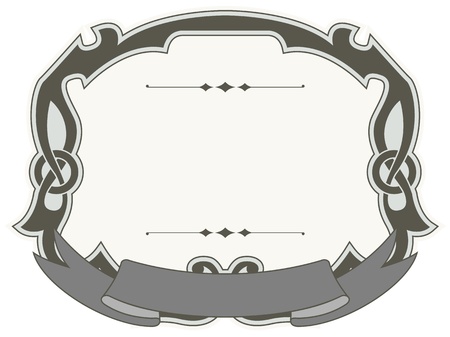 The vector image Framework with a pattern in style the Vintageのイラスト素材