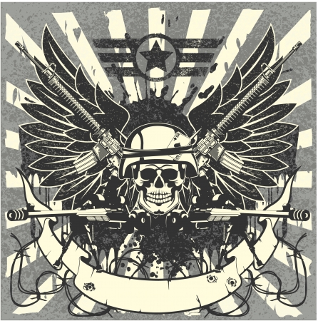 The vector image of color Military emblemのイラスト素材