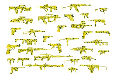 The image of a collection of the weaponのイラスト素材