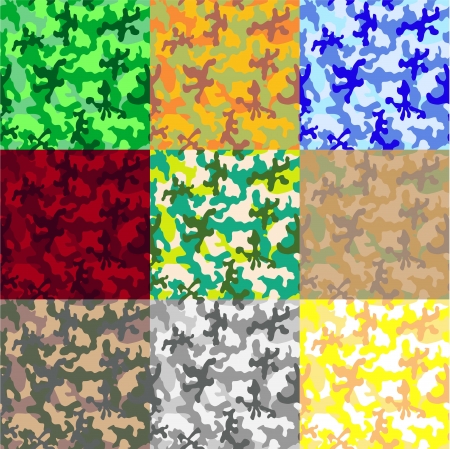 image of the color camouflage setのイラスト素材