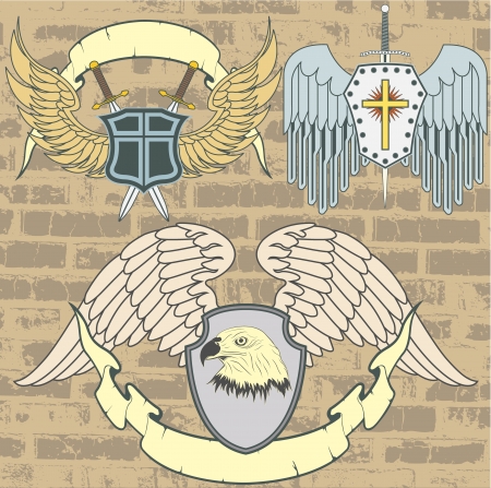 The image Vintage heraldic wingsのイラスト素材
