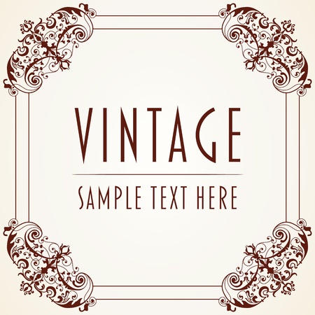 The vector image Decorative Vintage Frameのイラスト素材