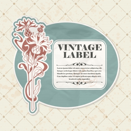 The vector image Vintage labelのイラスト素材