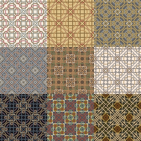 The vector image Set of background seamless celtic patternのイラスト素材