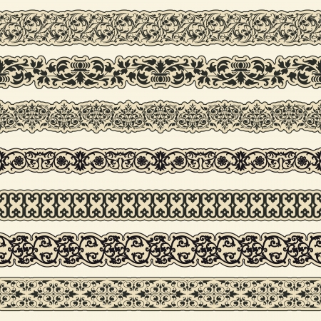 The vector image Vintage border set for designのイラスト素材