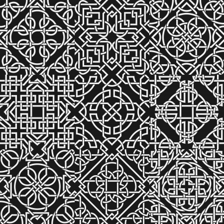 The vector image Set of celtic seamless patternのイラスト素材