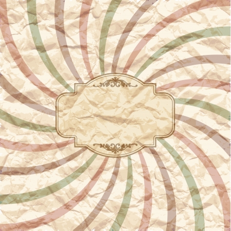 The image of Vintage background on crumpled paperのイラスト素材