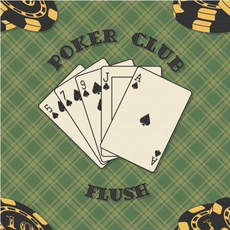 The vector image of Seamless background with poker cards のイラスト素材