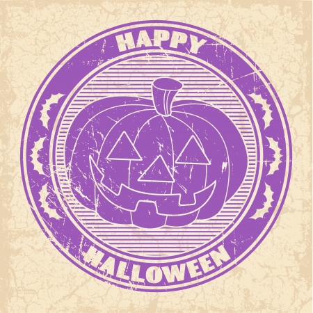 The vector image Stamp happy Halloweenのイラスト素材