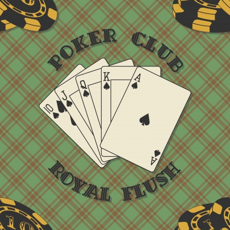 The vector image of Seamless background with poker cards のイラスト素材
