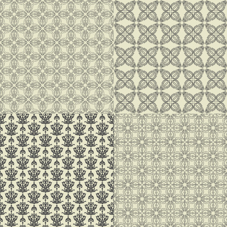 The vector image Set of vector seamless patternのイラスト素材