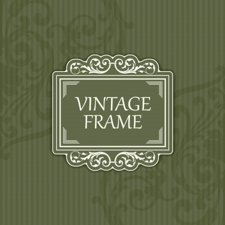 The vector image Background with a pattern vintage style with frameのイラスト素材