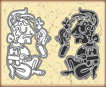 The vector image Ornament in style of the Mayaのイラスト素材