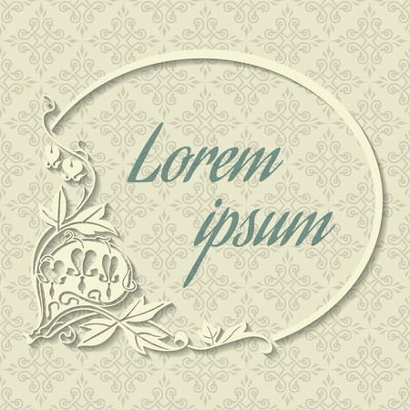 Beautiful white floral frameのイラスト素材