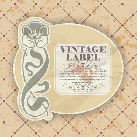 The vector image Vintage labelのイラスト素材