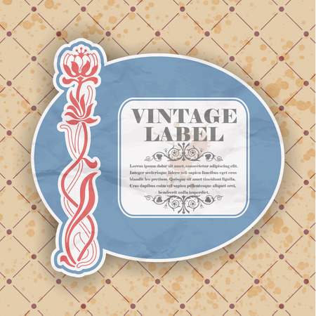 The vector image Vintage labelのイラスト素材