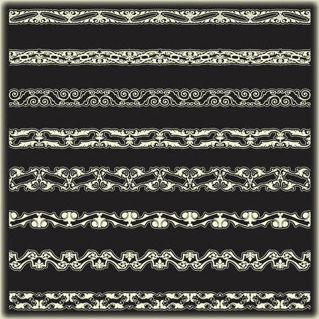 The vector image Vintage border set for designのイラスト素材