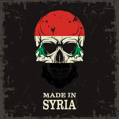 The vector image Skull color of the flagのイラスト素材