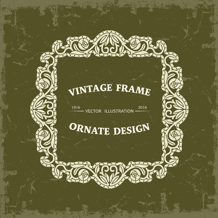 The vector image Frame in vintage styleのイラスト素材