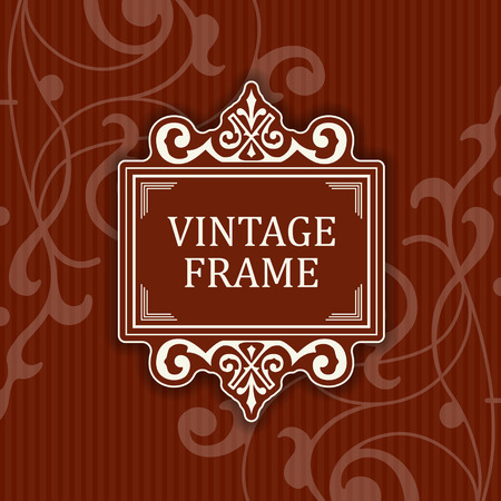 The vector image Background with a pattern vintage style with frameのイラスト素材
