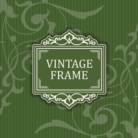 The vector image Background with a pattern vintage style with frameのイラスト素材