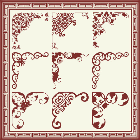 The image Vintage design elements cornersのイラスト素材