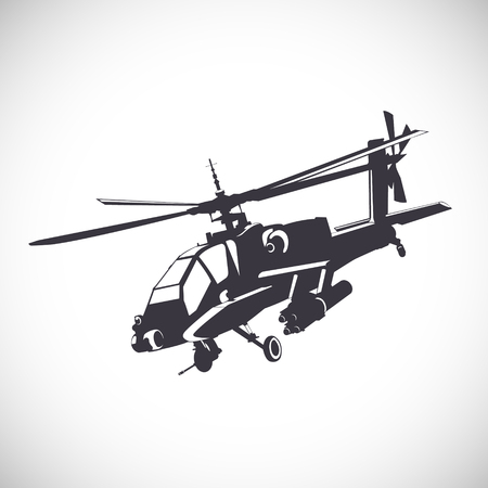 The image of Label with the image of the helicopterのイラスト素材