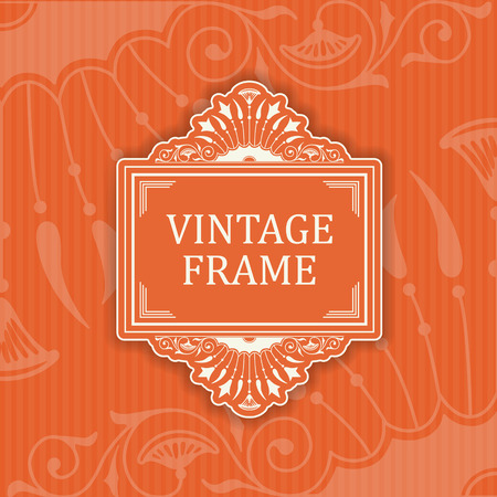The image Background with a pattern vintage style with frameのイラスト素材