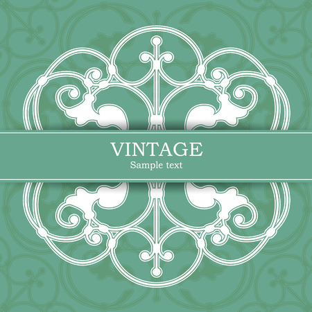 The vector image Vintage invitation cardのイラスト素材