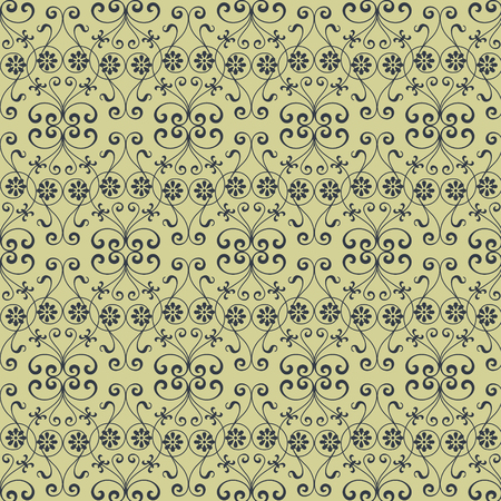 Abstract, background, decor, fabric, floral, old, ornament, ornamental, ornate, print, repeat, repetition, retro, seamless, style, stylize, symmetry, textile, texture, wallpaperのイラスト素材