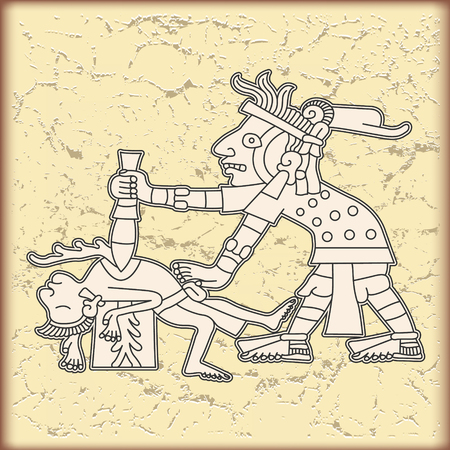 The vector image Ornament in style of the Maya.のイラスト素材