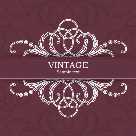 The vector image Vintage invitation cardのイラスト素材
