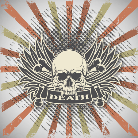 The vector image Symbol of the skull with teethのイラスト素材