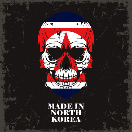 The vector image Skull color of the flagのイラスト素材