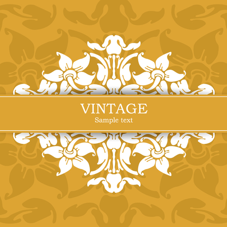 The vector image Vintage invitation cardのイラスト素材
