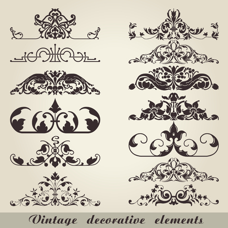 The vector image of Vintage decorative elementsのイラスト素材