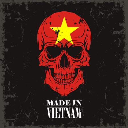 The vector image Skull color of the flagのイラスト素材