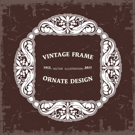 The vector image Frame in vintage styleのイラスト素材